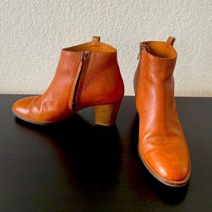 Madewell Brown Booties Size 9 w/2 3/4 inch heel